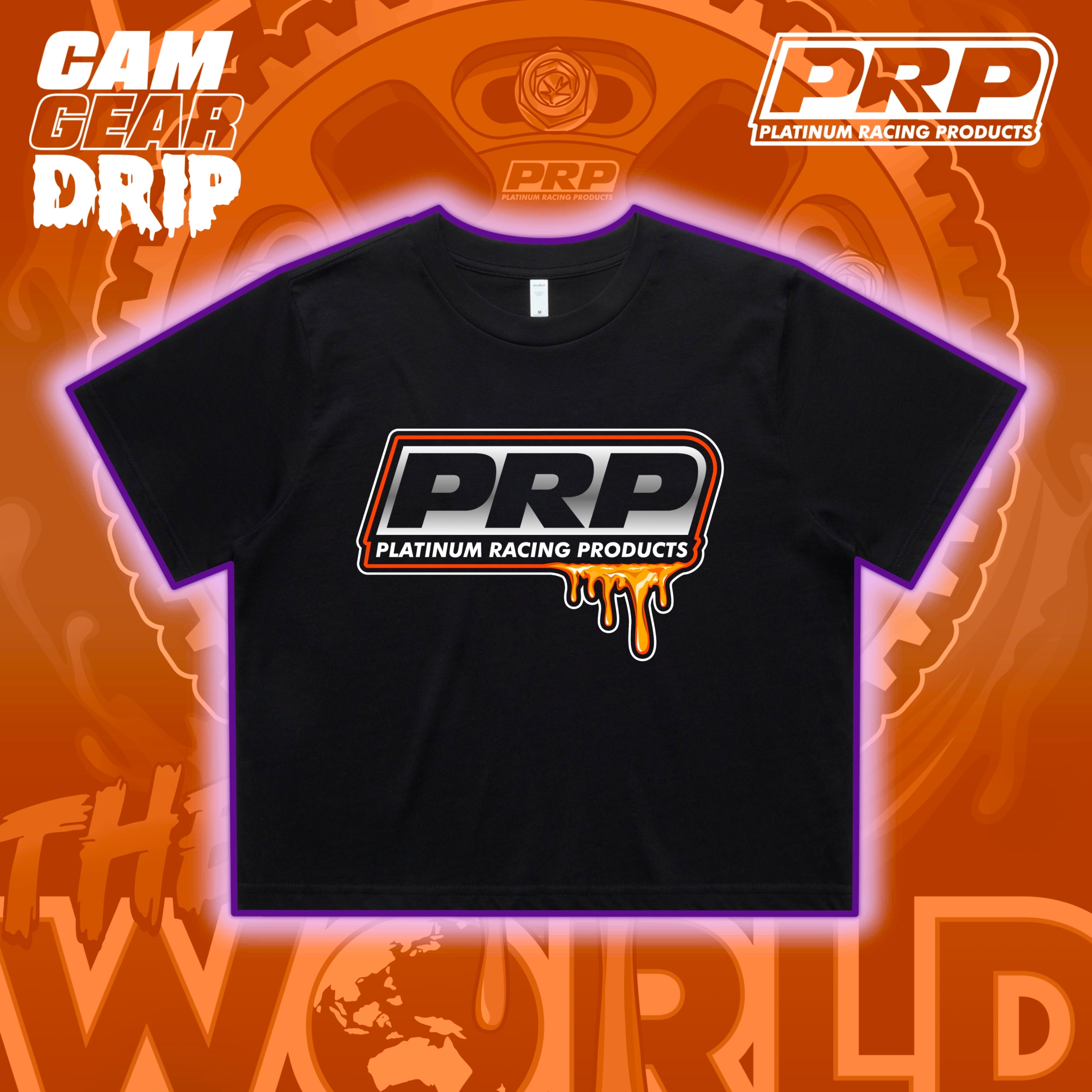 PRP Orange Cam Gear Drip Bone Croptop
