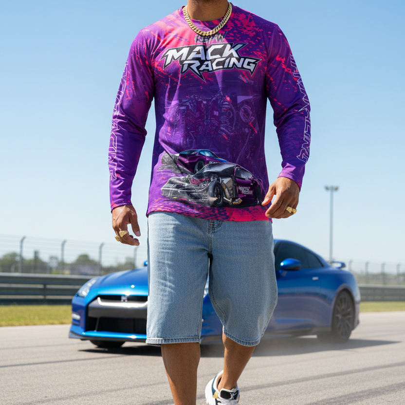 Muscular Male - Jorts + LV + Chain - Racetrack